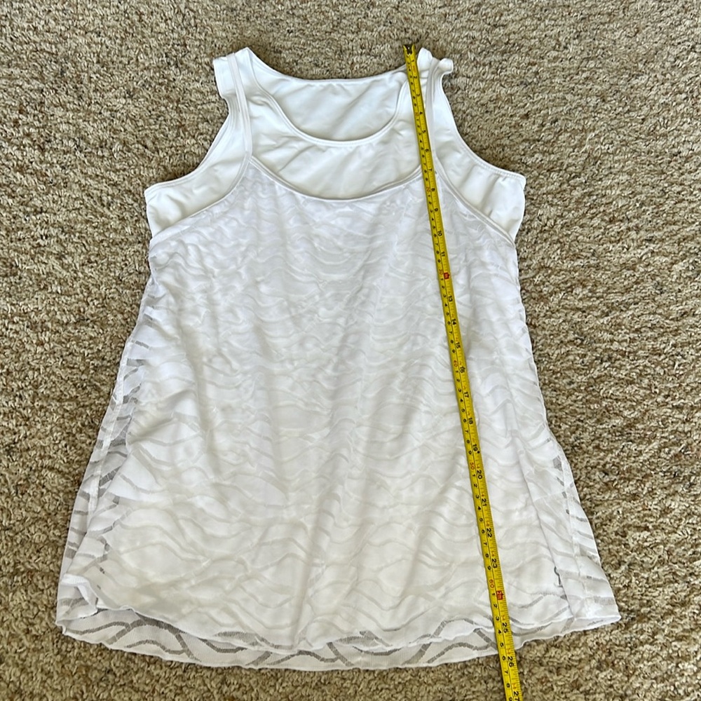 White Patterned Tank Top - Picture 4 of 8